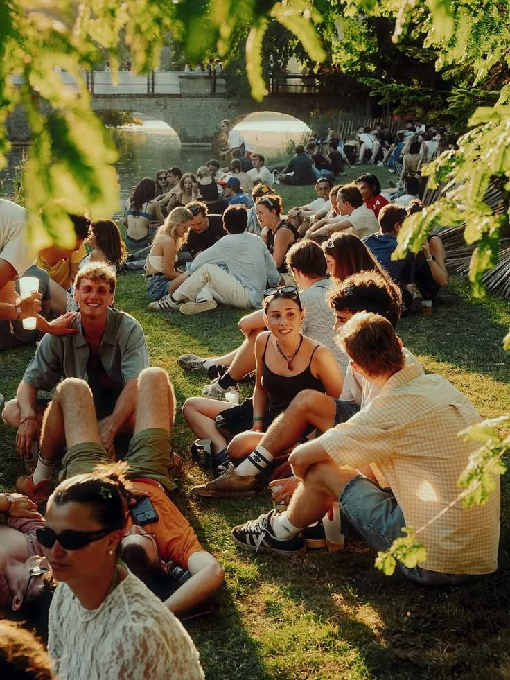 Group gathering at a local event